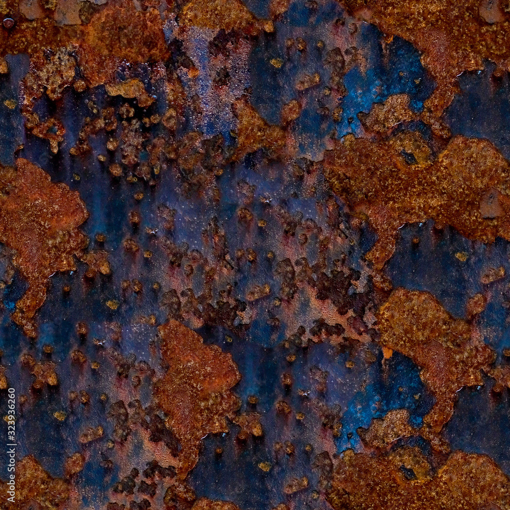 Poster seamless texture. old metal texture with rust. template for design
