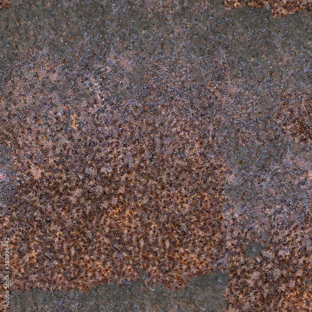Poster seamless texture. Old metal texture with rust. template for design