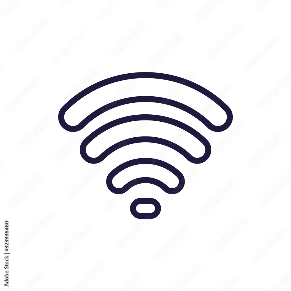 Poster isolated wifi zone line style icon vector design