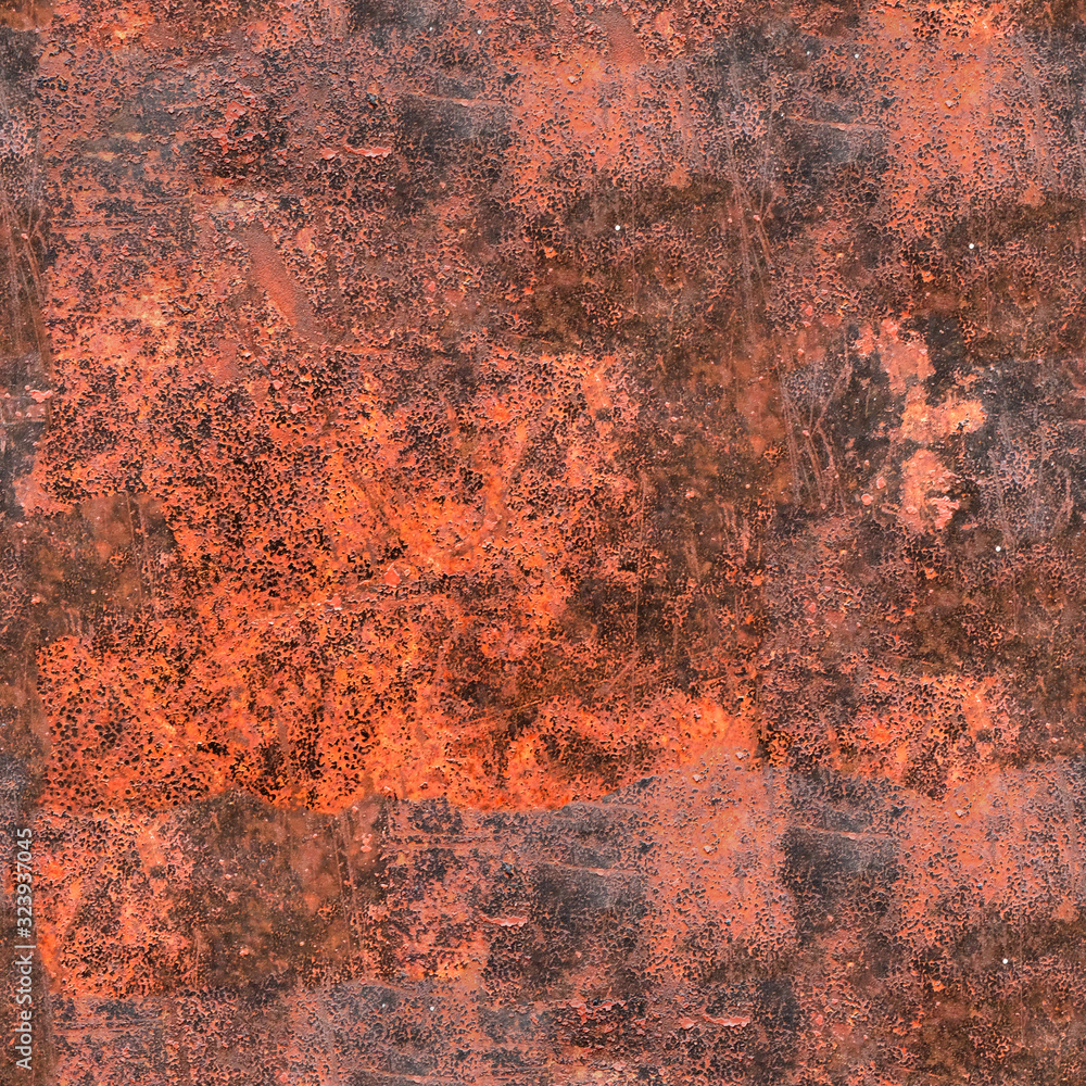 Poster seamless texture. old metal texture with rust. template for design