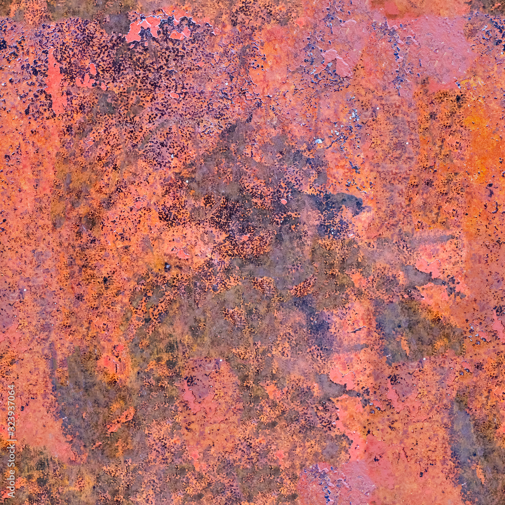 Poster seamless texture. old metal texture with rust. template for design