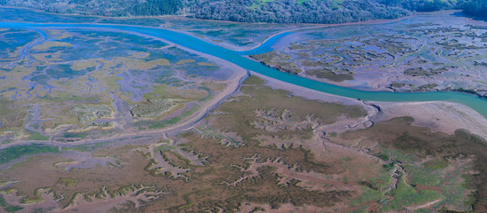 Ria de San Andres, Oyambre Natural Park, San Vicente de la Barquera, Cantabrian Sea, Cantabria, Spain, Europe
