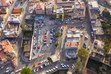 Aerial view of Assomada city in Santa Catarina district of Santiago Island in Cape verde