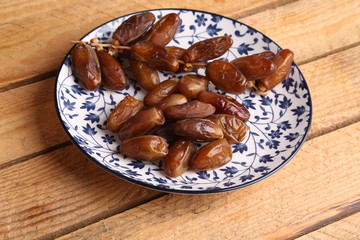 Moroccan dates in color background