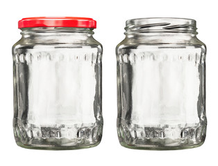 Closed glass jars