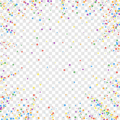Festive confetti. Celebration stars. Rainbow confe