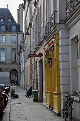 street in old town of paris france