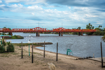 Bridge over Gualeguaychu River, Argentina.