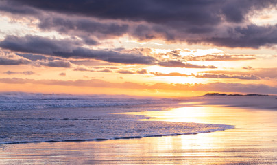 Cream colored Sunset Landscape on Beach