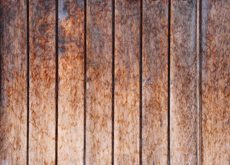 Fototapeta na wymiar Old Plank vintage Brown Wooden wall surface , space of hard wood Vertica with Scratch wallpaper background texture