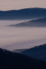 Fog Covered Piedmont Virginia from Skyline Drive