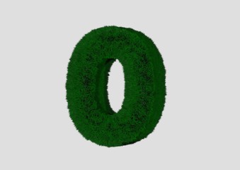 GRASS ALPHABET 3D RENDER