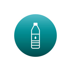 Water bottle block gradient style icon vector design