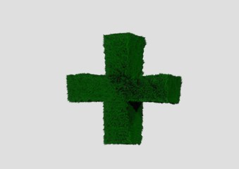 GRASS ALPHABET 3D RENDER