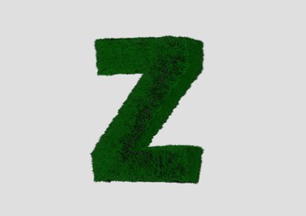 GRASS ALPHABET 3D RENDER