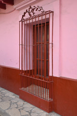 Obraz premium Maison rose au Mexique