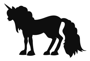 Black unicorn silhouette