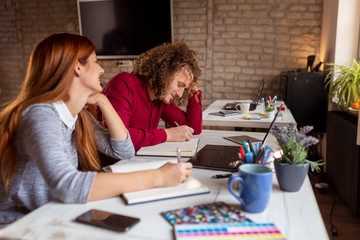 Students studying for an exam