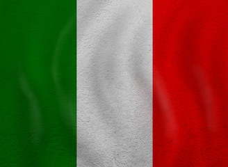 Love Italy concept. Old Italian flag