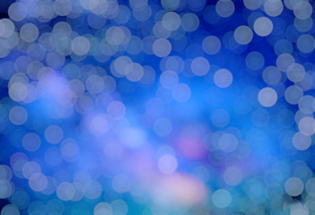 Blue bokeh blurred background