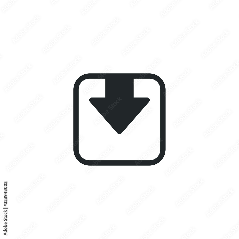 Poster download icon template color editable. download symbol vector sign isolated on white background illu