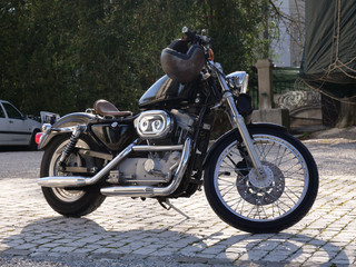 Obraz na płótnie Canvas motorcycle with helmet