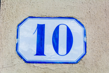 number ten, tenth 10