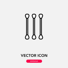 cotton swabs icon vector. cotton swabs sign symbol