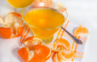 Jelly from oranges and tangerines
