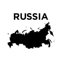 Fototapeta na wymiar Map of Russia icon
