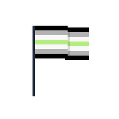 Obraz premium agender flag flat icon, vector illustration
