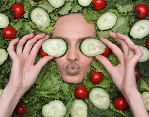 The concept of a healthy diet, diet, vegetarian food.