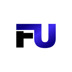 Letter FU logo design vector