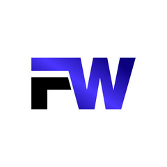 Letter FW logo design vector