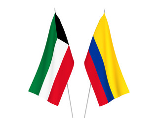 Kuwait and Colombia flags