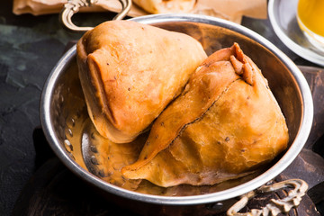 Veg Samosa - is a crispy and spicy Indian triangle shape snack