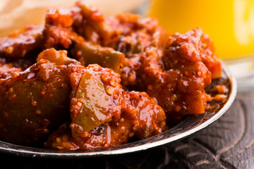 South Indian Lemon Pickle is a spicy tangy pickle