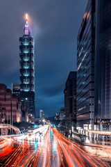 Taipei city in evening 