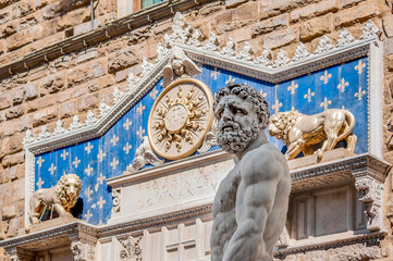 Hercules statue at Signoria square in Florence, Italy
