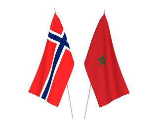 Norway and Morocco flags