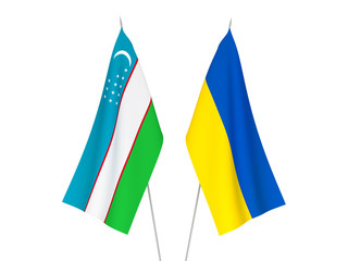 Ukraine and Uzbekistan flags