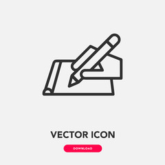 writing icon vector. writing sign symbol