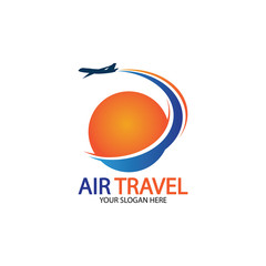 Air Travel logo vector icon design template-vector