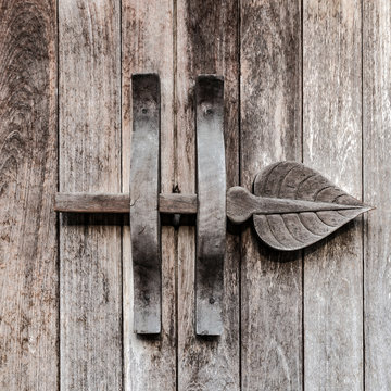 wooden doors lock antique floral lotus wood carving