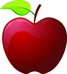Red apple - vector illustration