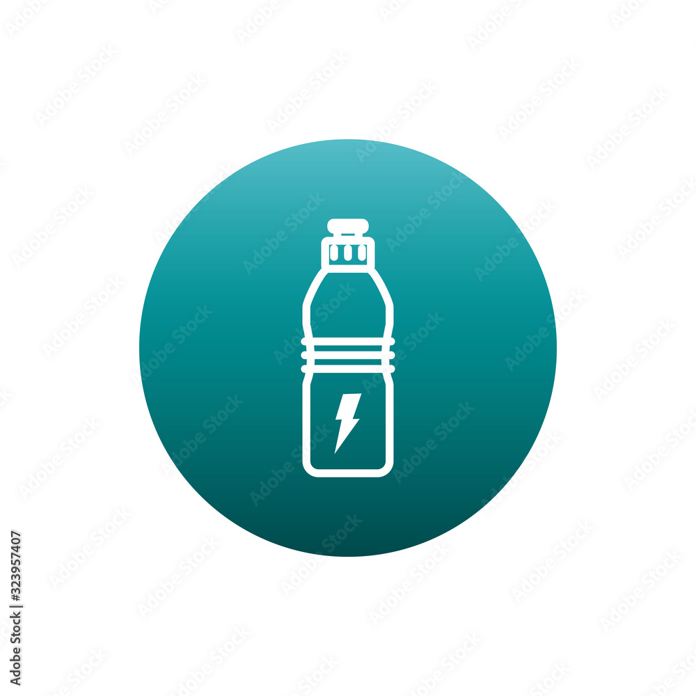 Poster energy bottle block gradient style icon vector design