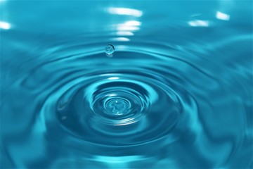Naklejka na ściany i meble water drop Splash blue water background photo 