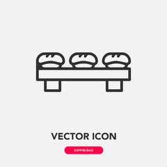 sushi set icon vector. sushi set sign symbol