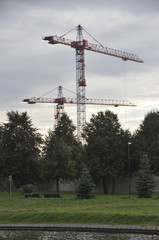 crane and blue sky