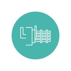 gun military force line block style